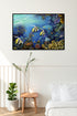 modern black wood framed original painting great barrier reef angel fish wall art print